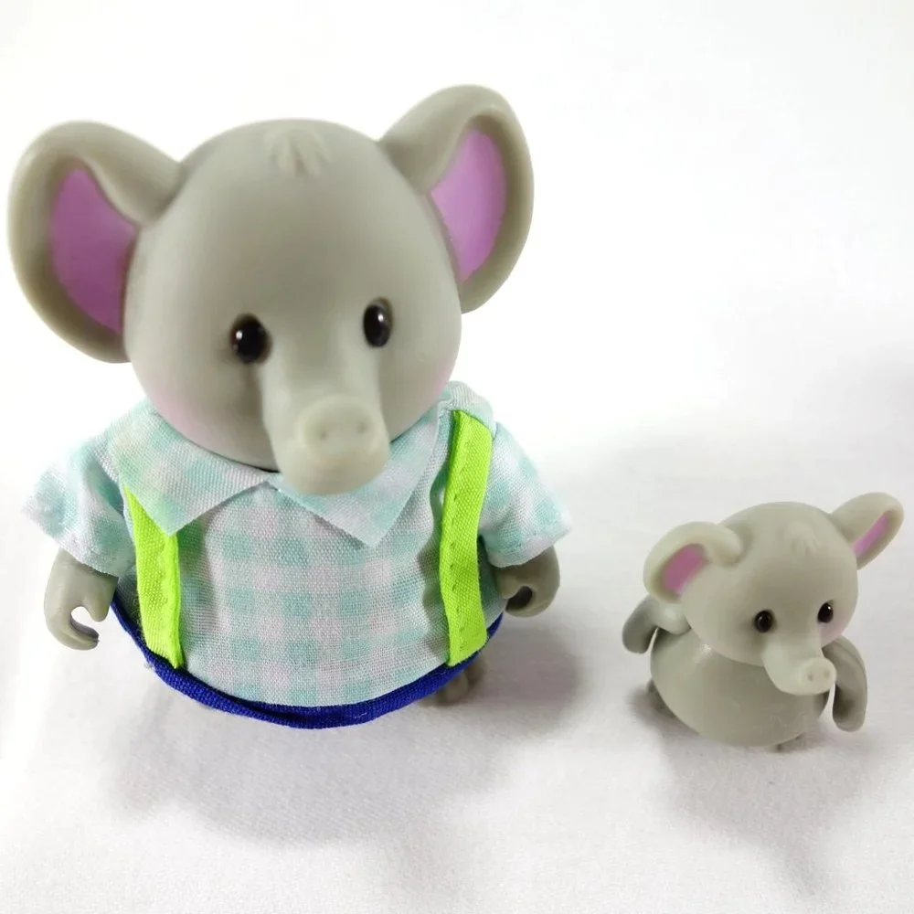 Li'l Woodzeez‎ Oliphant Elephant Dad Eddie and Kid Fizz Replacement Figurines